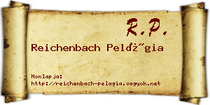 Reichenbach Pelágia névjegykártya